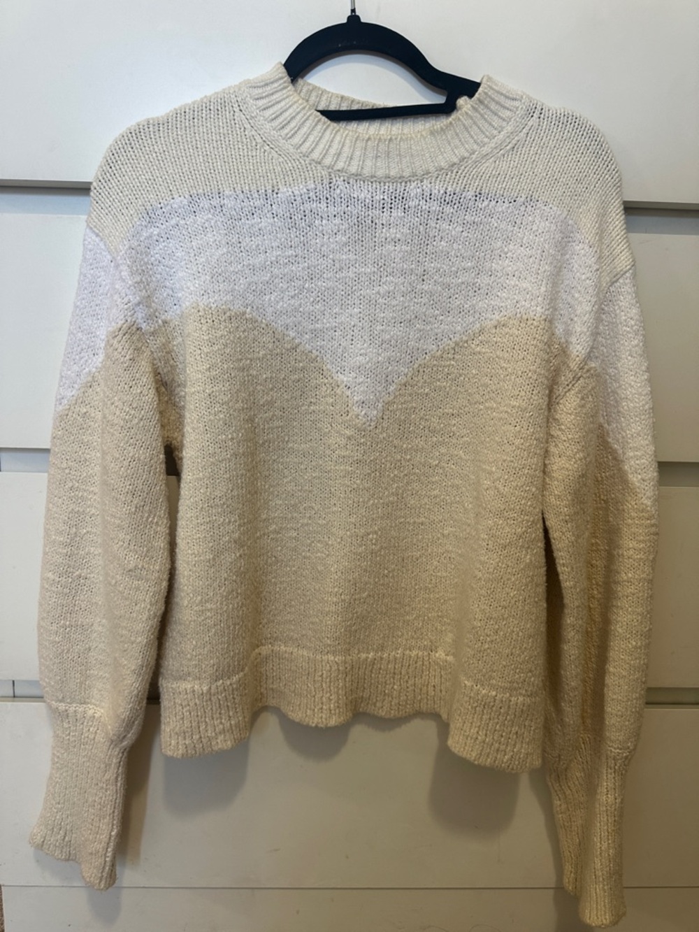 A.L.C. Cream Cotton Crewneck Sweater - Picture 3 of 5